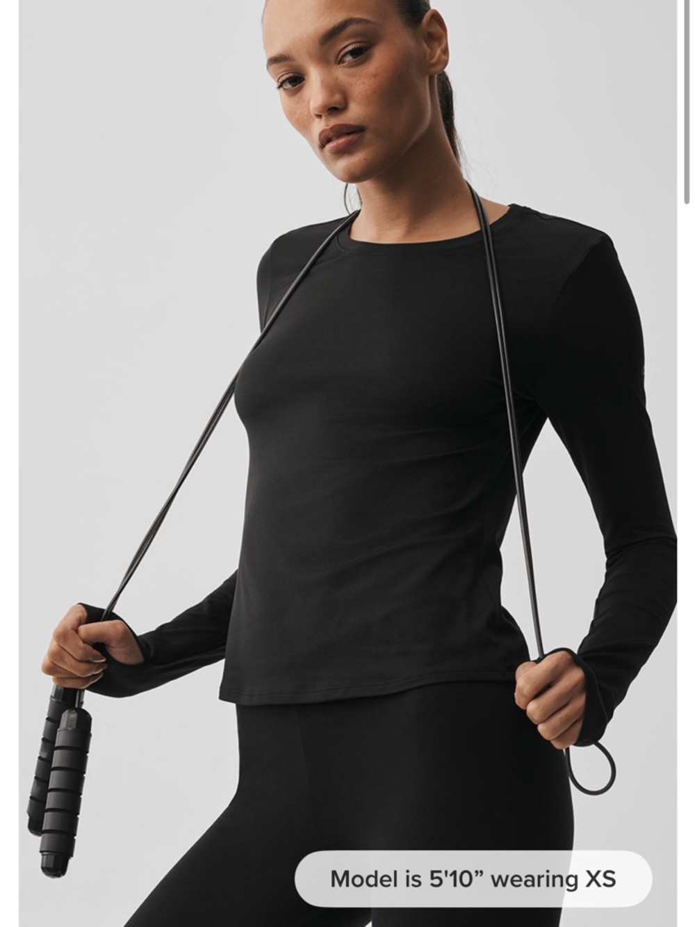 Alo soft finesse long sleeve top worn once